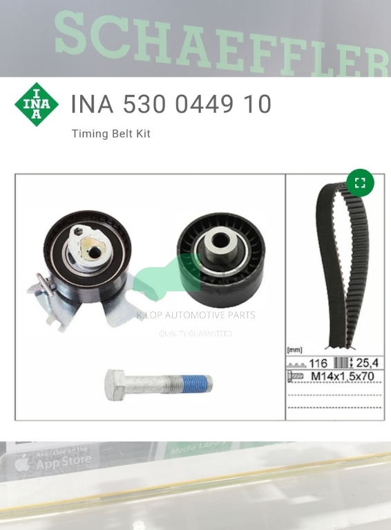 ชุดลูกรอกไทม์มิ่ง (INA) : Focus MK2 2.0TDCI ปี 08