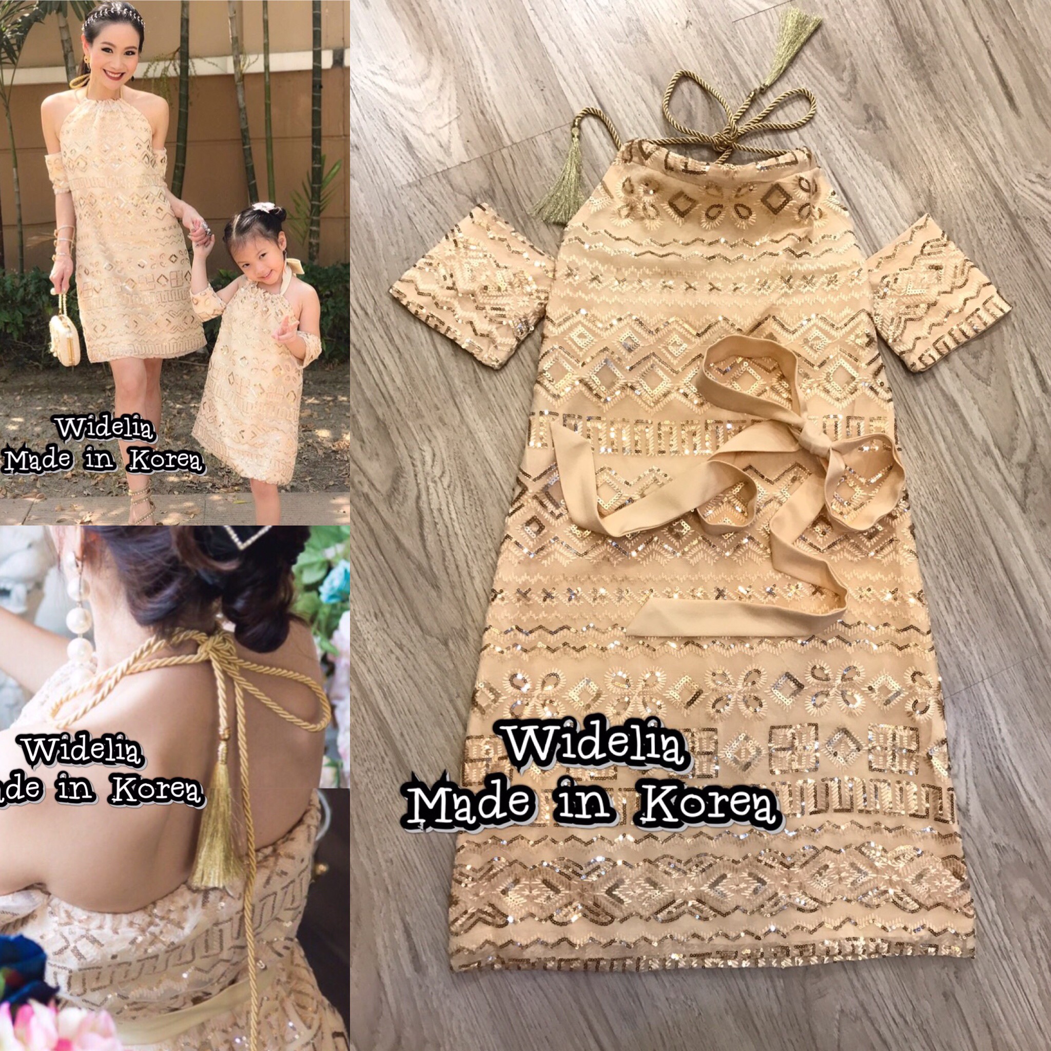 *พร้อมส่ง*Style Korea Dress :: เดรสคล้องคอแขนห้อยตัวเก๋