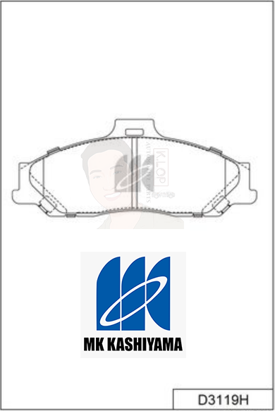 D3119H-01 ผ้าเบรก-หน้า-แท้ญี่ปุ่น (KASHIYAMA ) FORD Ranger 98-06 /MAZDA Fighter 98-06