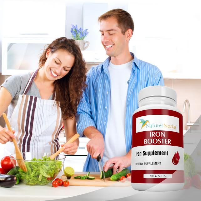 (แพคคู่) อาหารเสริมธาตุเหล็กช่วยสร้างเม็ดเลือดแดง สำหรับโรคโลหิตจางและเกล็ดเลือดต่ำ Blood Builder Iron Booster Supplement นำเข้าจาก USA
