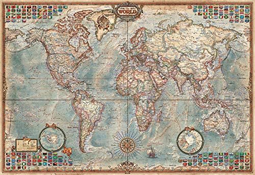 Educa - Political Map of the World (Miniature) 1000 pcs.
