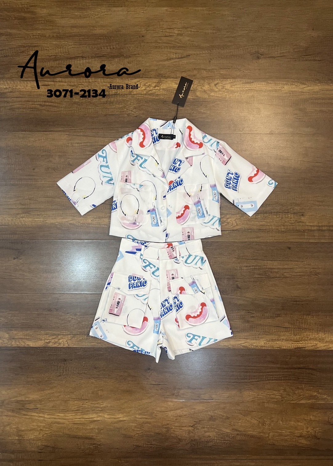 3071-2134 Setเสื้อลวดลายสวยดูดี สวยสะดุดตา
