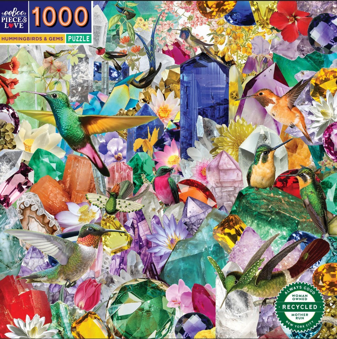 eeBoo - Hummingbirds & Gems By Clare Celeste Borsch 1000 pcs.