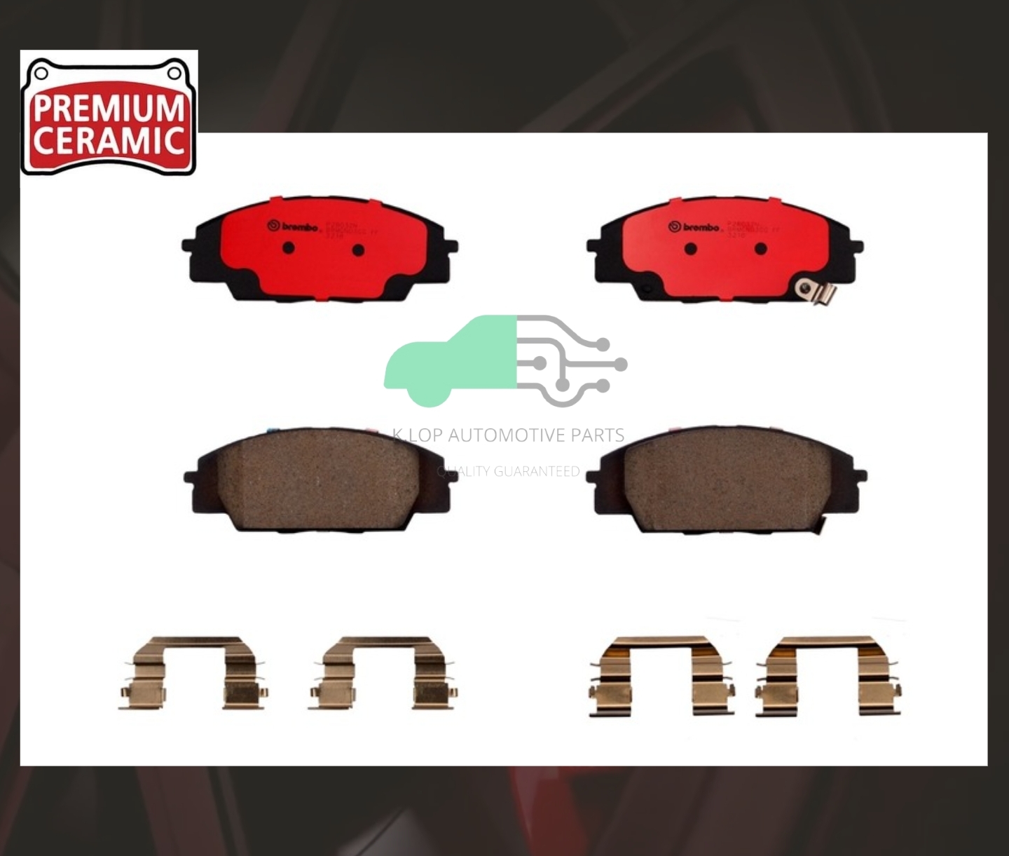 P28 032N ผ้าเบรกหน้า (แท้ BREMBO รุ่น Ceramic) S2000 (AP) 2.0 2.2 99-03