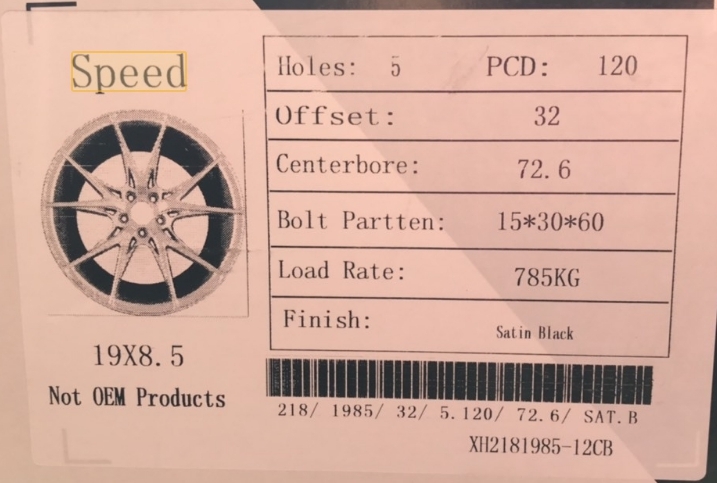 SPEED INOVIT ขอบ19 5x120 Satin Black ล้อแม็กซ์สำหรับใส่รถ BMW
