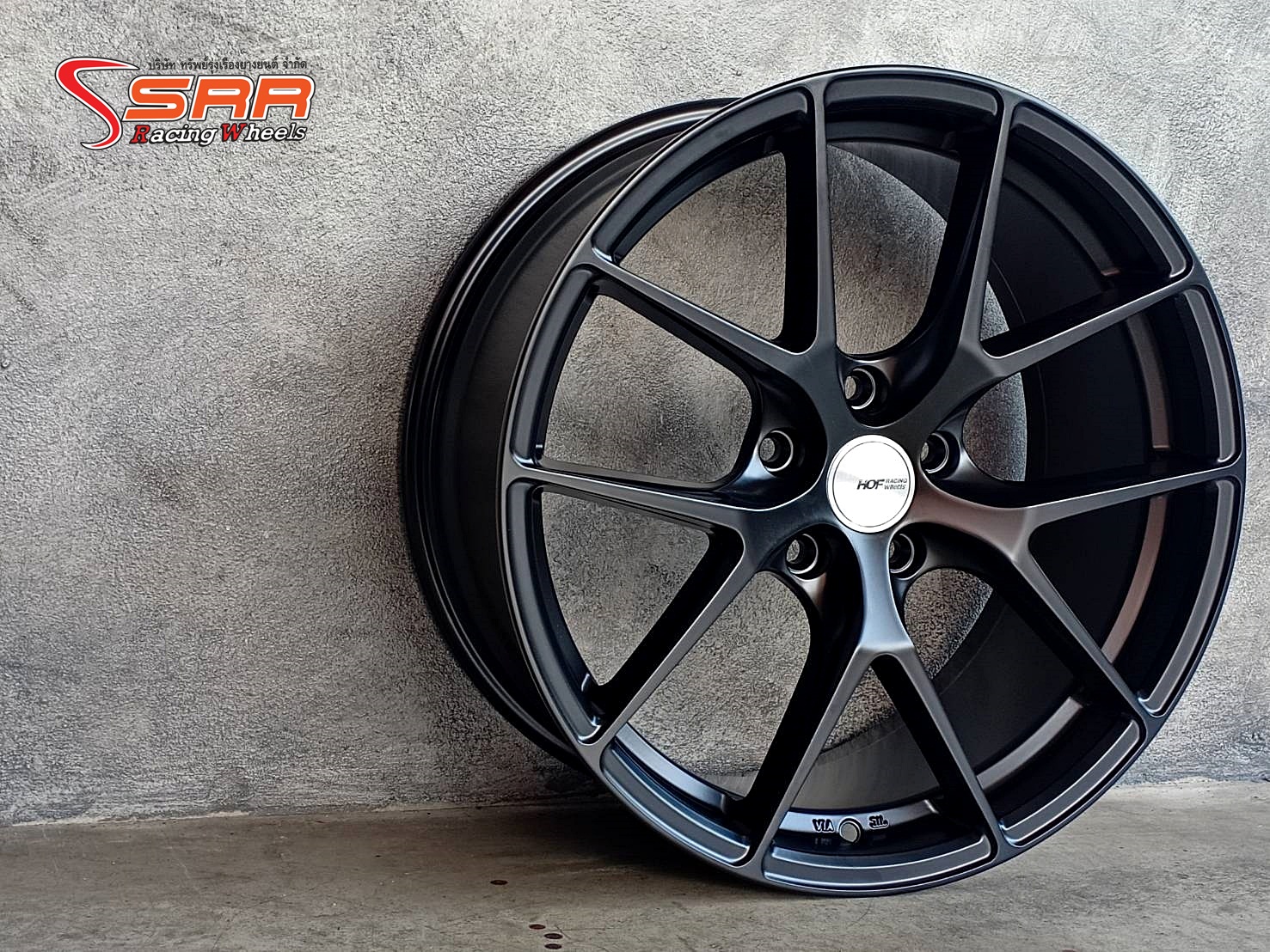 HRE HF828 ขอบ18 หน้า8 หลัง9 ET+40 5x114.3 MATT BLACK