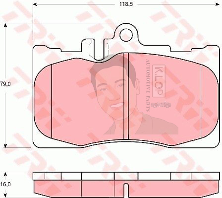 GDB3322 ผ้าเบรค-หน้า(TRW) (เนื้อผ้า COTEC) LEXUS LS430 '00 on