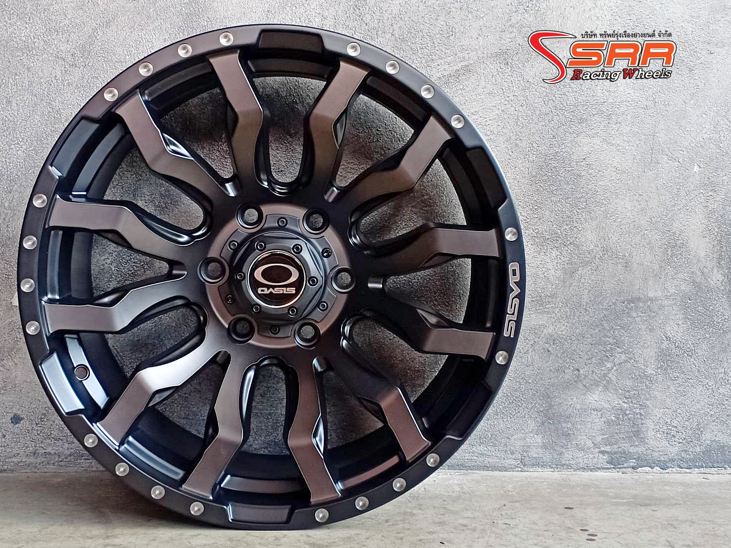 MARVEL-26 OASIS 18x9 6H139.7 ET+12 สีดำด้านหน้าชา