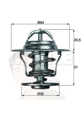 TX 13 92D วาล์วน้ำ B4194 B5204 B5234 B6254 / 850 960 S40 S70 V70 9180811 (ยี่ห้อ MAHLE)