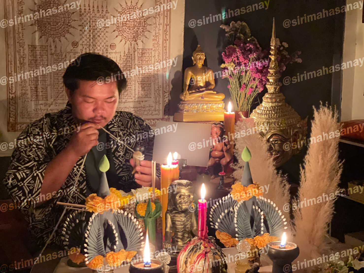 พิธีปันฮักปันหลง อาจารย์เสก สำนักสักยันต์ป๋ารมีเศรษฐีเรือนคำ