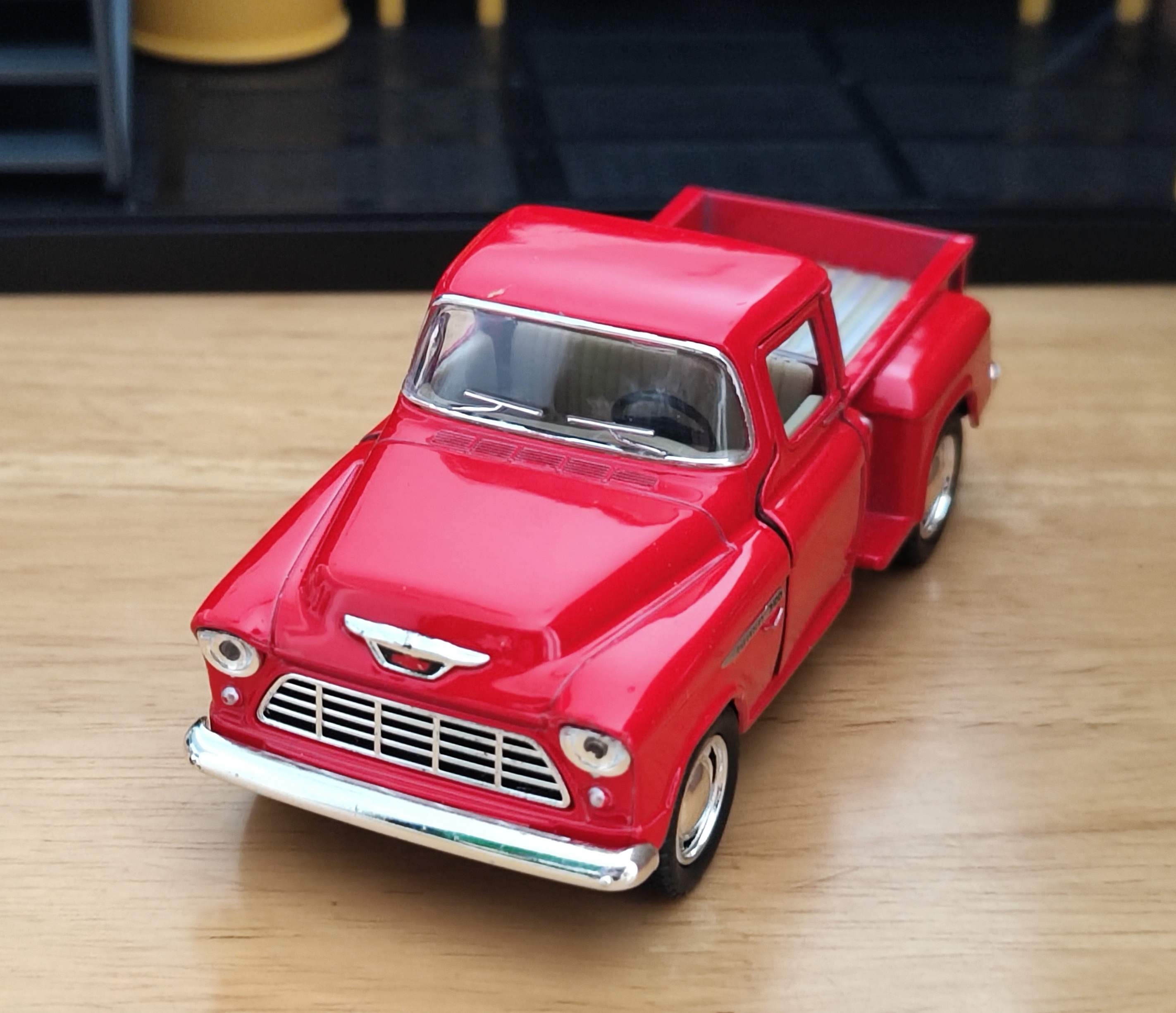 1955 Chevy Stepside Pickup โมเดลรถเหล็ก รถกระบะ chevy Scale 1:32 (ปลีก-ส่ง)