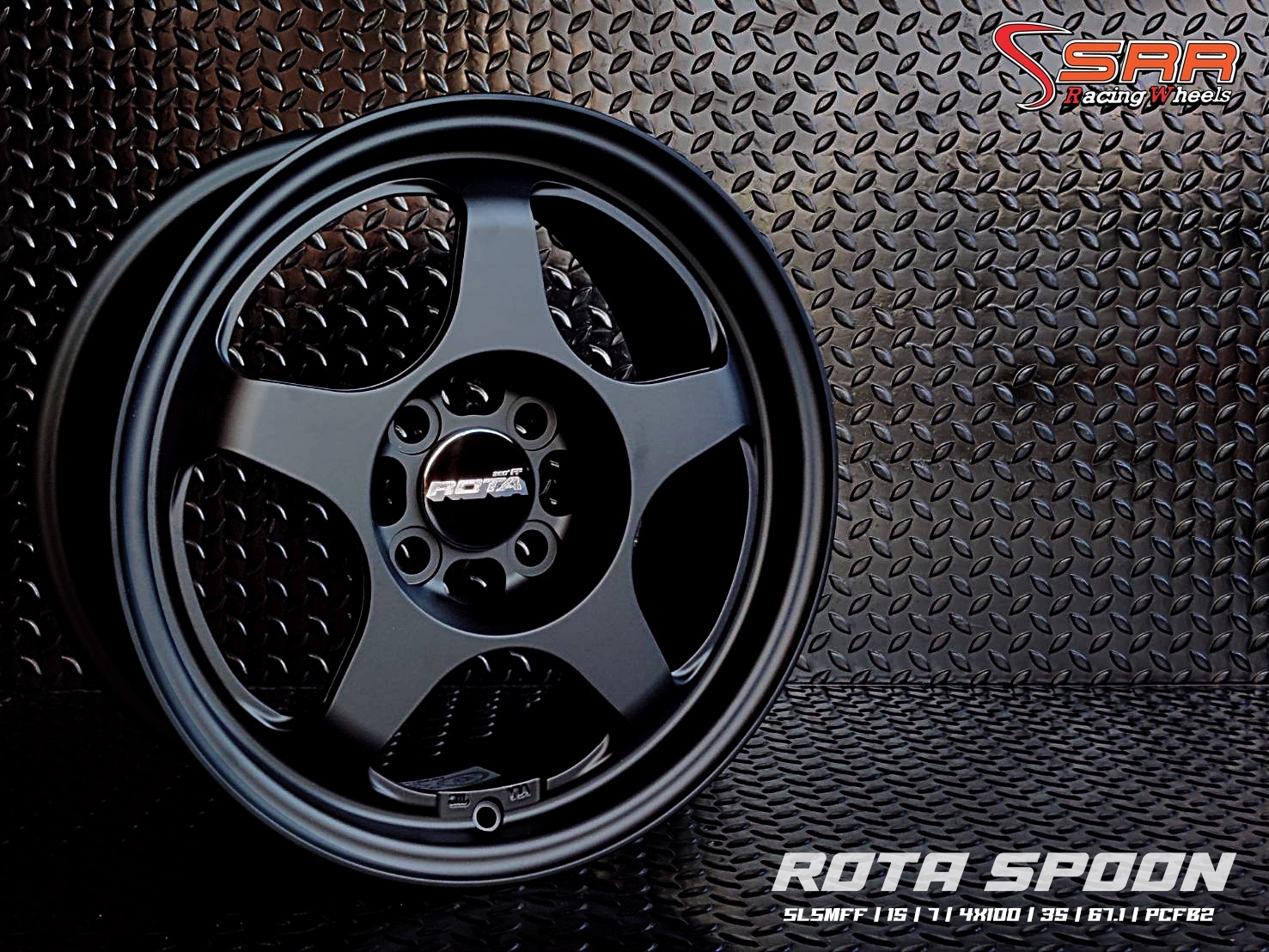 SPOON ROTA FF ขอบ15 4H100 ET35 FLAT BLACK ราคาพิเศษ