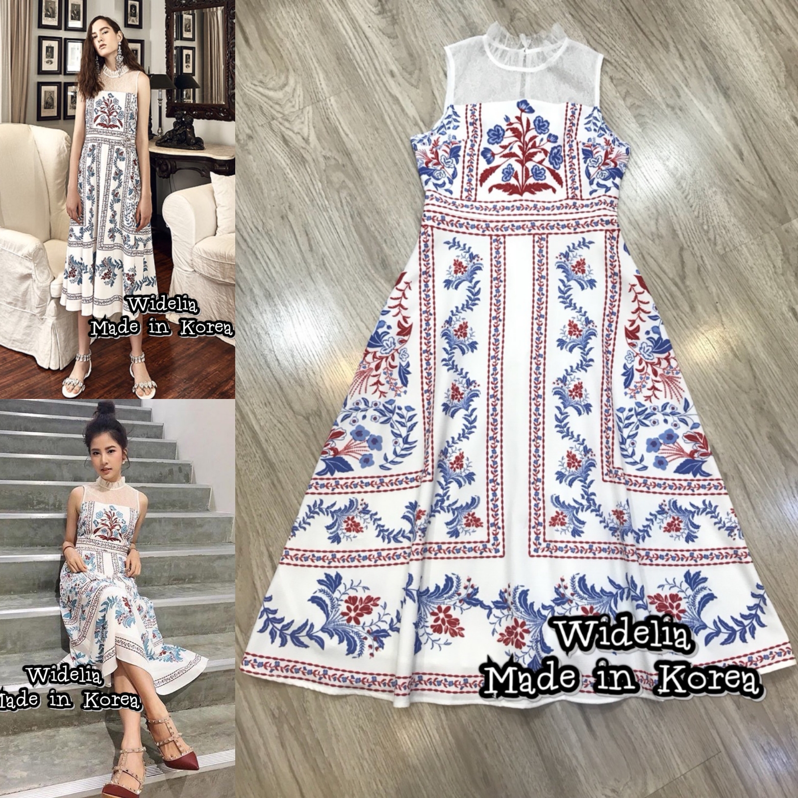 *พร้อมส่ง*DSY Dress :: เดรสแขนกุดคอปีนจับจีบตั้งสวย