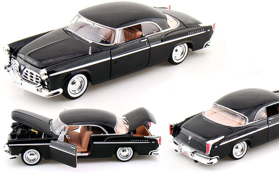 1955 Chrysler c300 Scale 1:24 โมเดลรถเหล็ก (ปลีก-ส่ง)