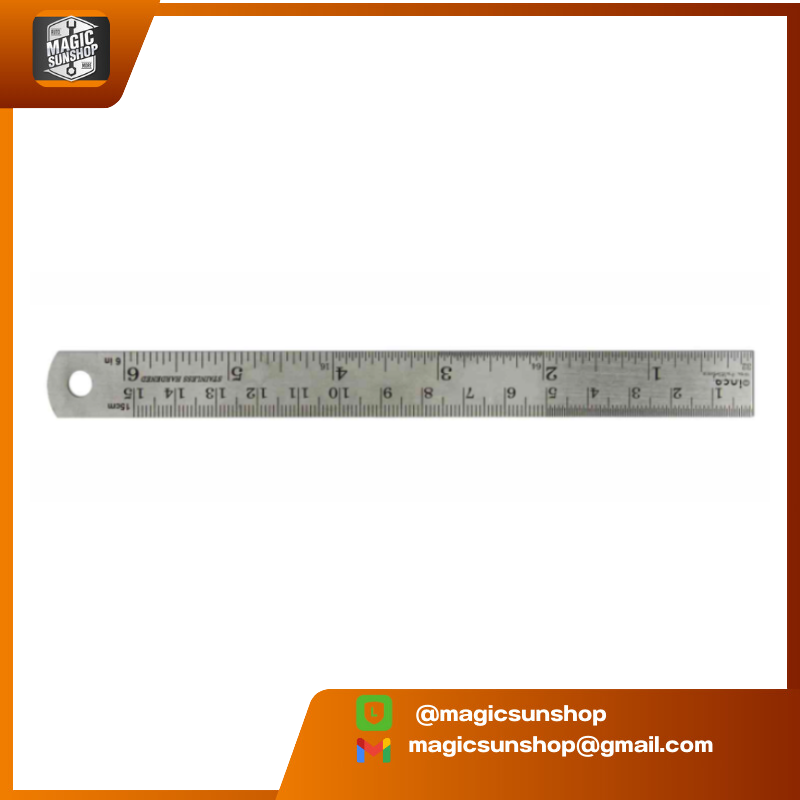 923656 ไม้บรรทัดฟุตเหล็ก 6 นิ้ว(15CM)