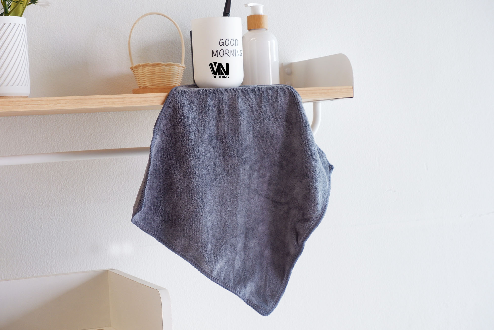 ผ้านาโนอเนกประสงค์สีพื้น ขนาด30*30 CM รุ่นหนา (1โหล)