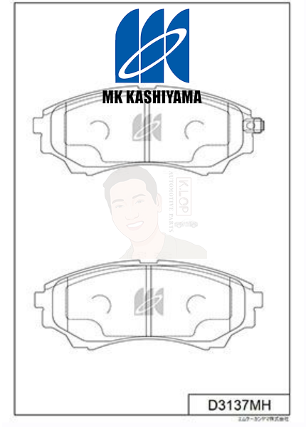 D3137MH-01 ผ้าเบรก-หน้า-แท้ญี่ปุ่น (KASHIYAMA) FORD Ranger 06-11 /MAZDA BT-50 06-11