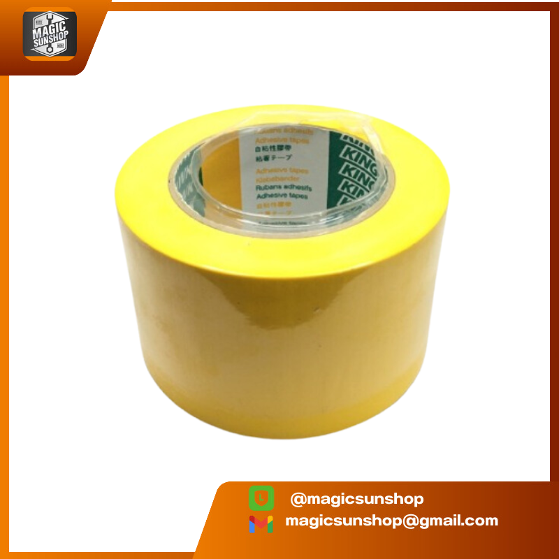 919283 KINGHAWK เทปตีเส้นพื้น PVC FLOOR MASKING TAPE 3 นิ้ว สีเหลือง 72 mm x 33 mt เหลือง