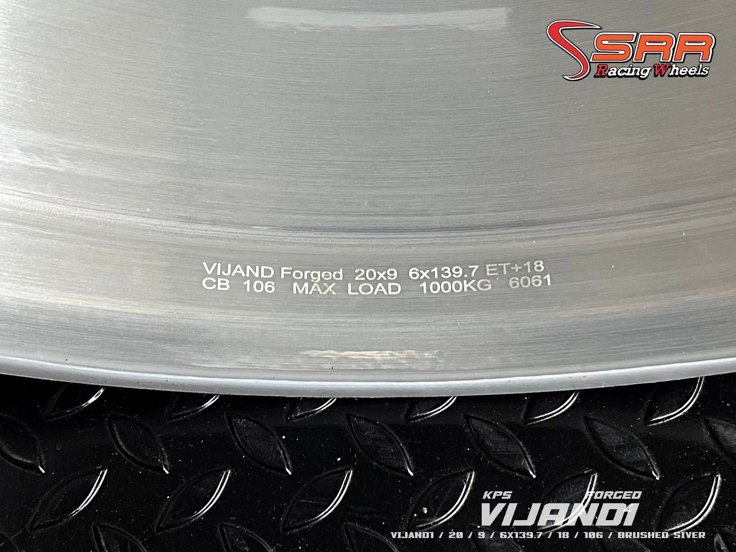 VIJAND FORGED ล้อแท้ ขอบ20 6x139.7 ET+18 มีจำหน่ายที่ร้านSRR