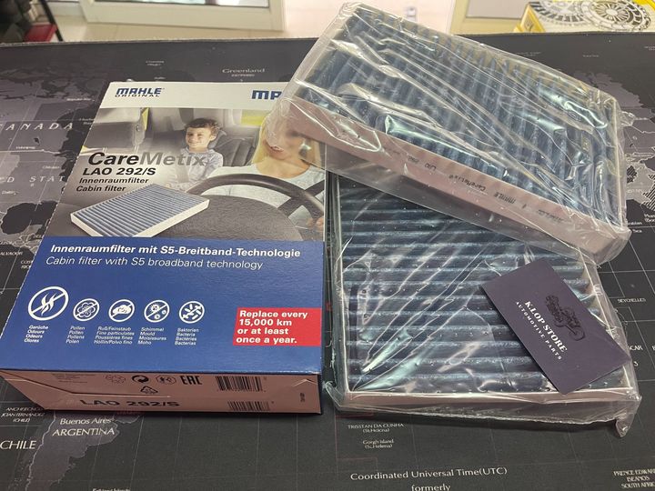รหัสสินค้า LAO 292-S กรองแอร์-CareMetrix(MAHLE) Benz W221 S-K Class, C216 CL-K Class 2ชิ้น ในเซ็ท