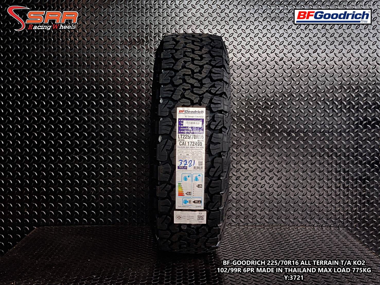 BFGoodrich All Terrain KO2 225/70R16 ยางใหม่ ปี2021 ราคาพิเศษ