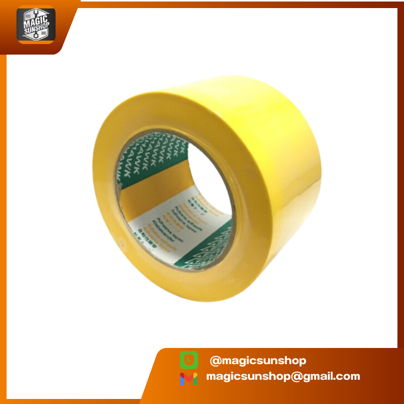 919283 KINGHAWK เทปตีเส้นพื้น PVC FLOOR MASKING TAPE 3 นิ้ว สีเหลือง 72 mm x 33 mt เหลือง