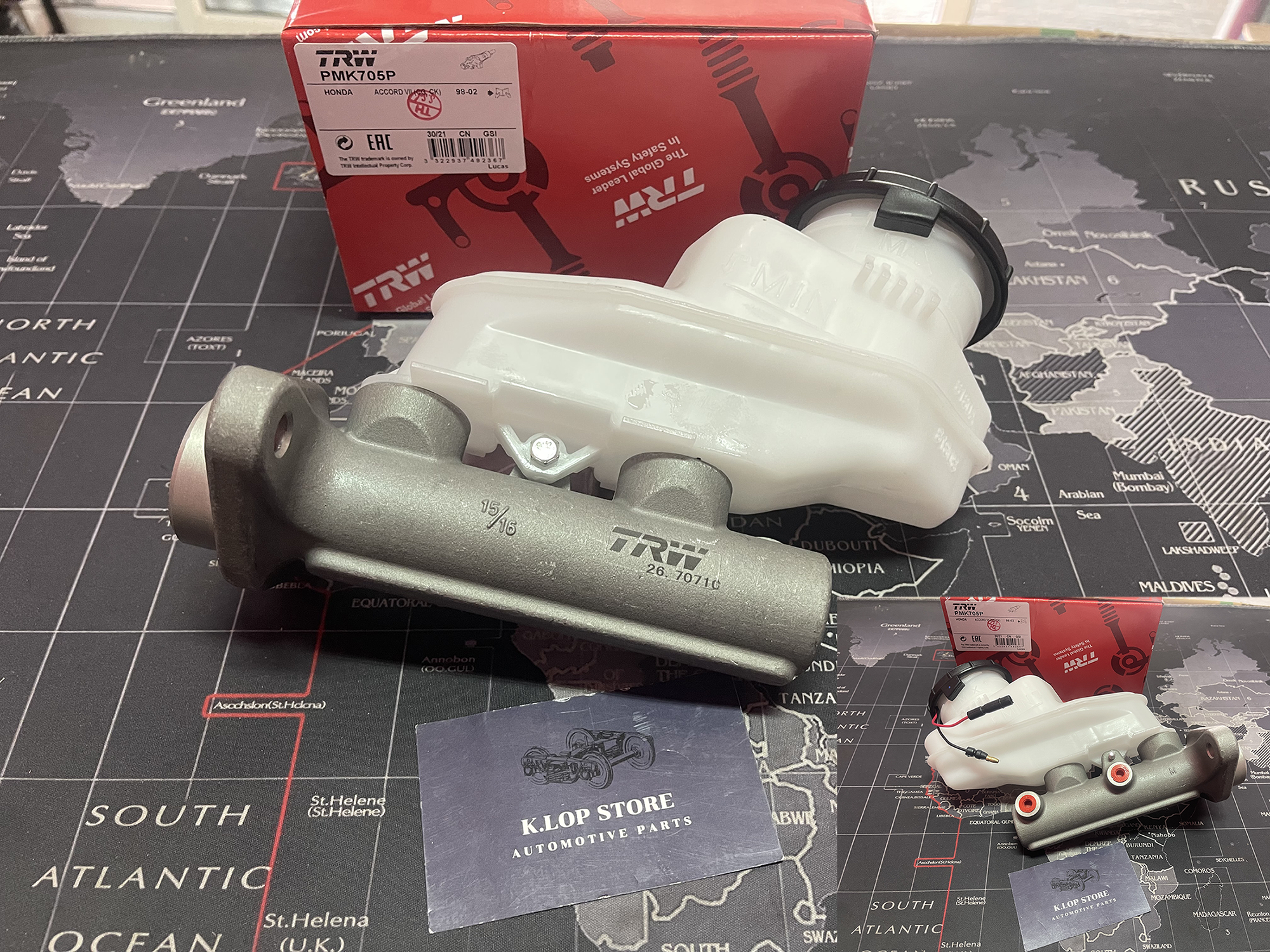 PMK705P แม่ปั๊มเบรก(TRW) HONDA ACCORD งูเห่า ปี1998-2002 G.6 ขนาด15/16"นิ้ว อลูมิเนียม