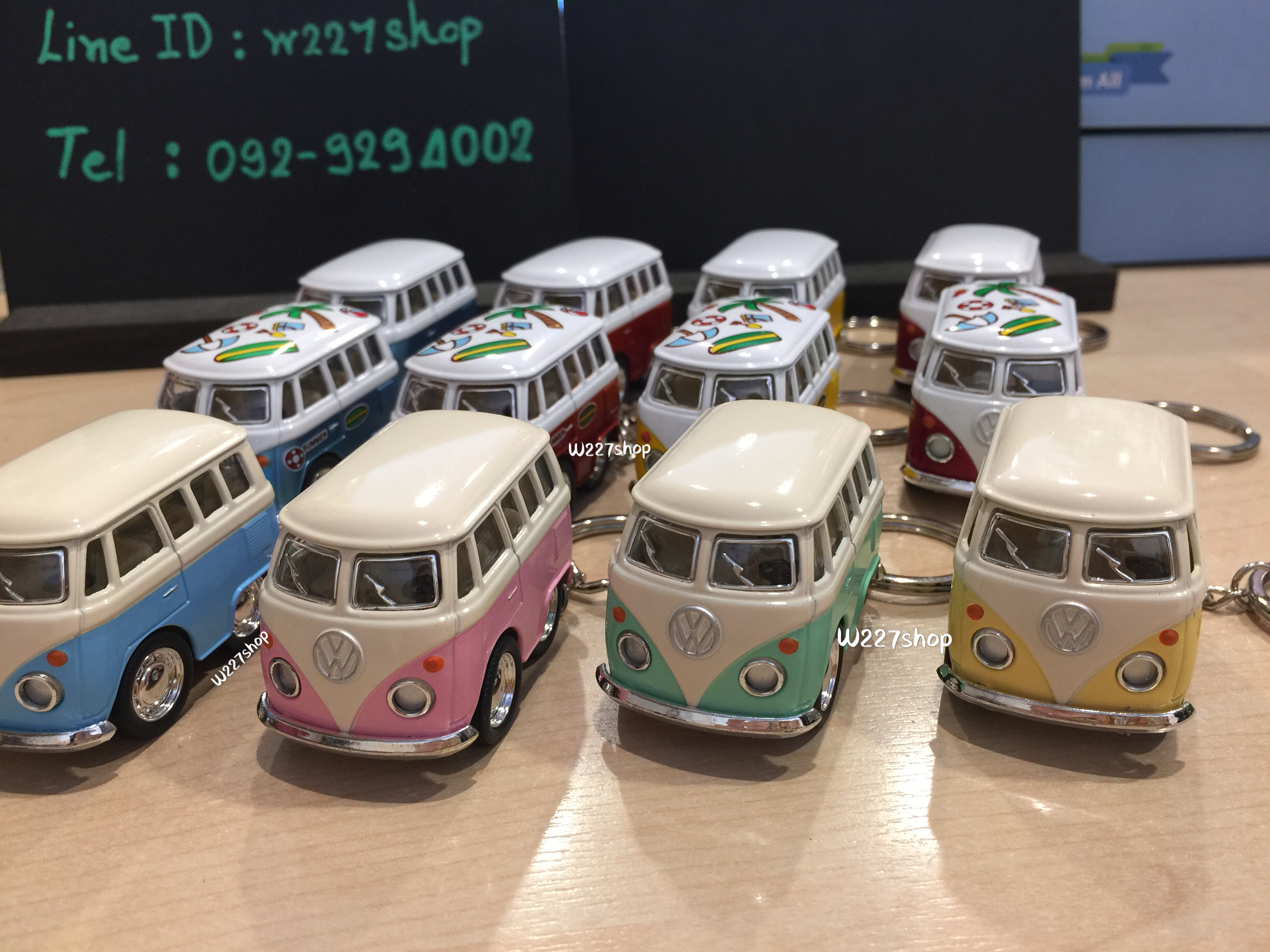 พวงกุญแจ โมเดลรถเหล็ก โฟล์คตู้ Little Van ขนาด 2 นิ้ว กดลาน (ปลีก-ส่ง)