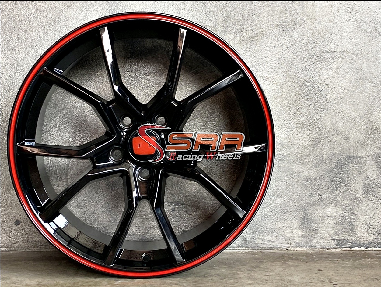 ZR165 CIVIC TYPE-R ขอบ18 5x114.3 ET+35 Black Red Lip