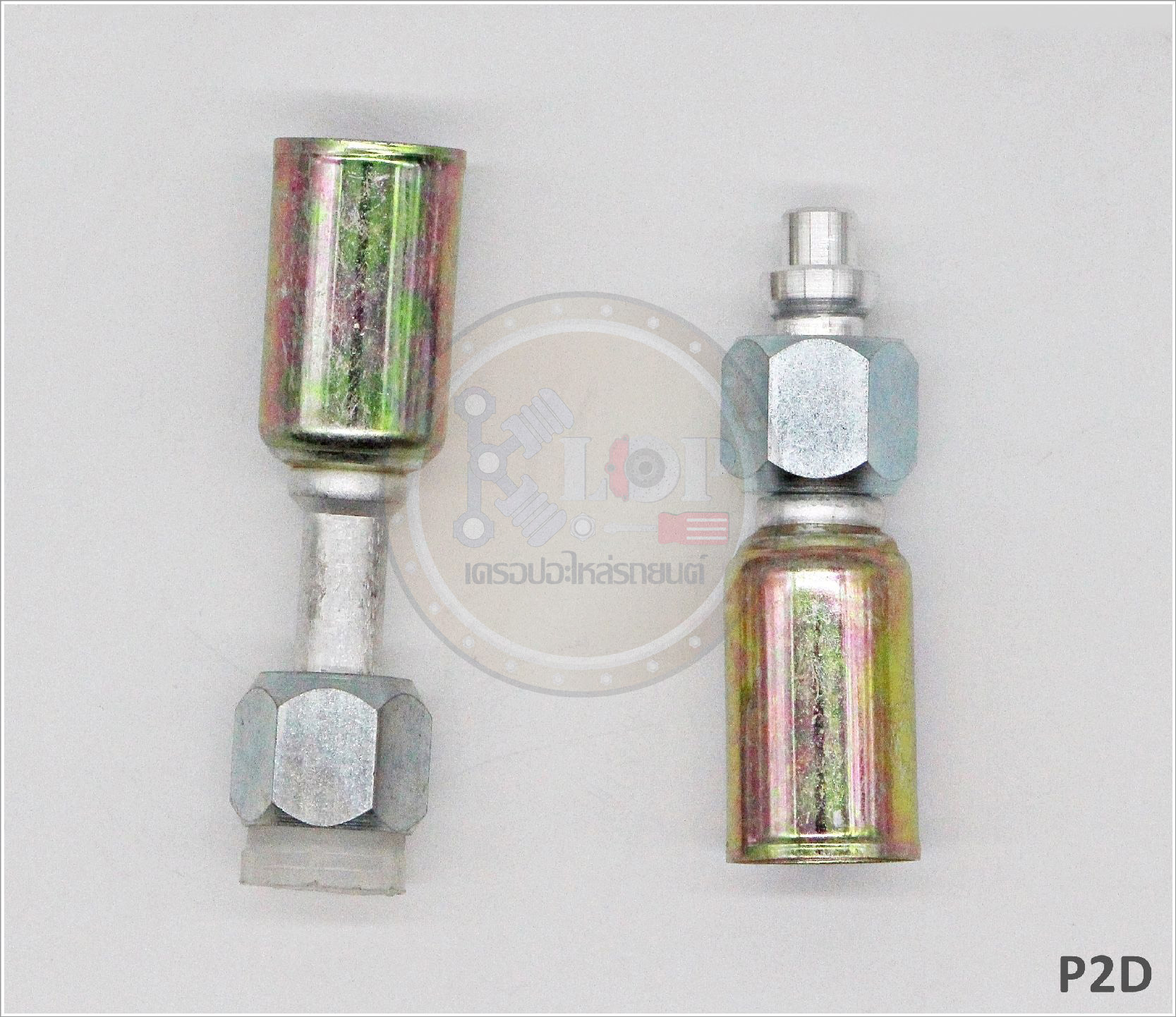 P2D พิตติ้ง 3/8นิ้ว -180องศา โอริง R12 (ปลอกเหล็ก) (Vinn)