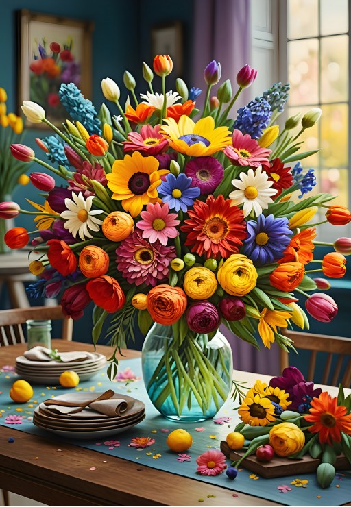Bluebird Puzzle - Colorful Bouquet 1000 pcs.