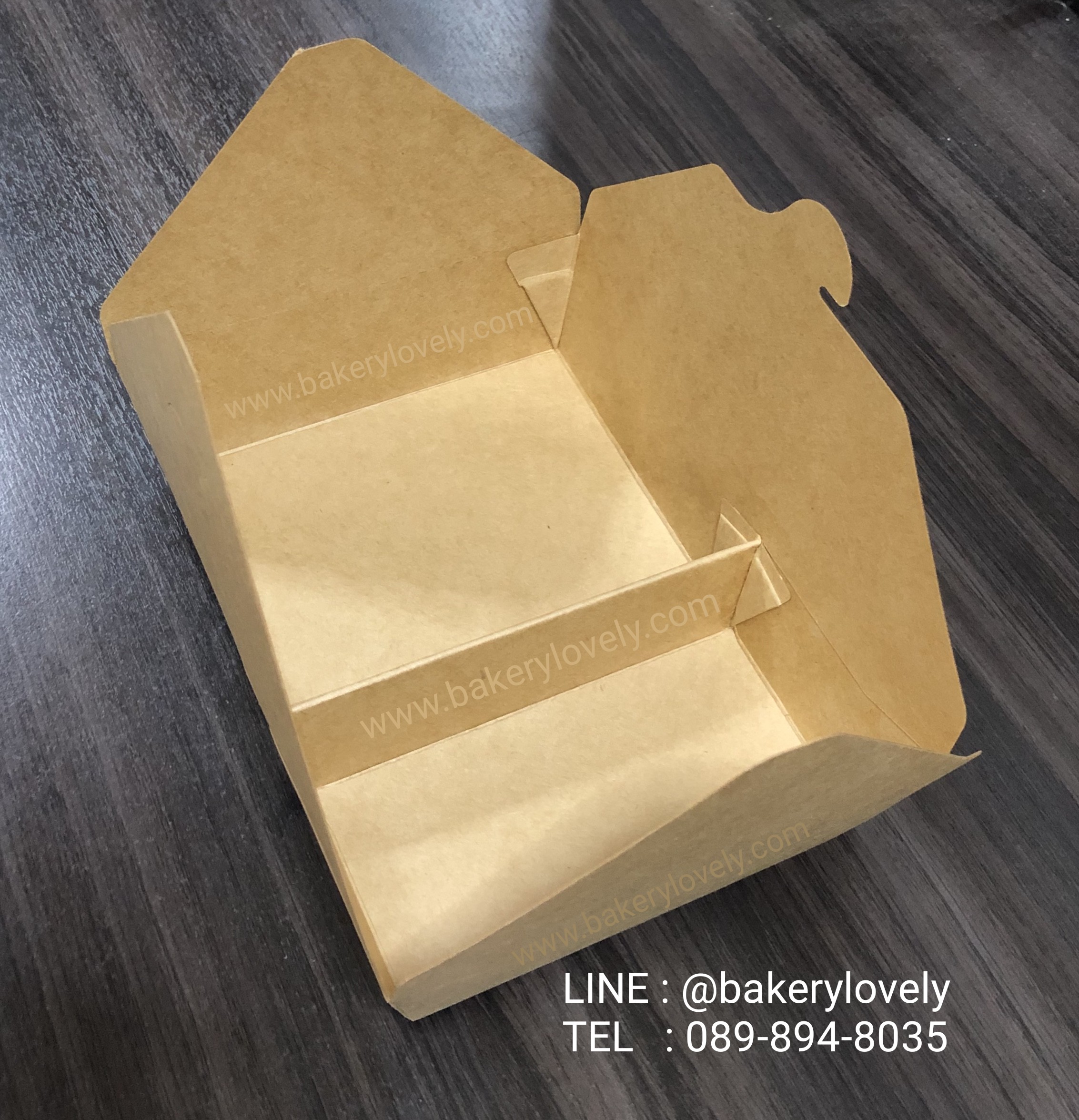 กล่องกระดาษ ฝาเปิดบน สีน้ำตาล 2 ช่อง เบอร์ 3