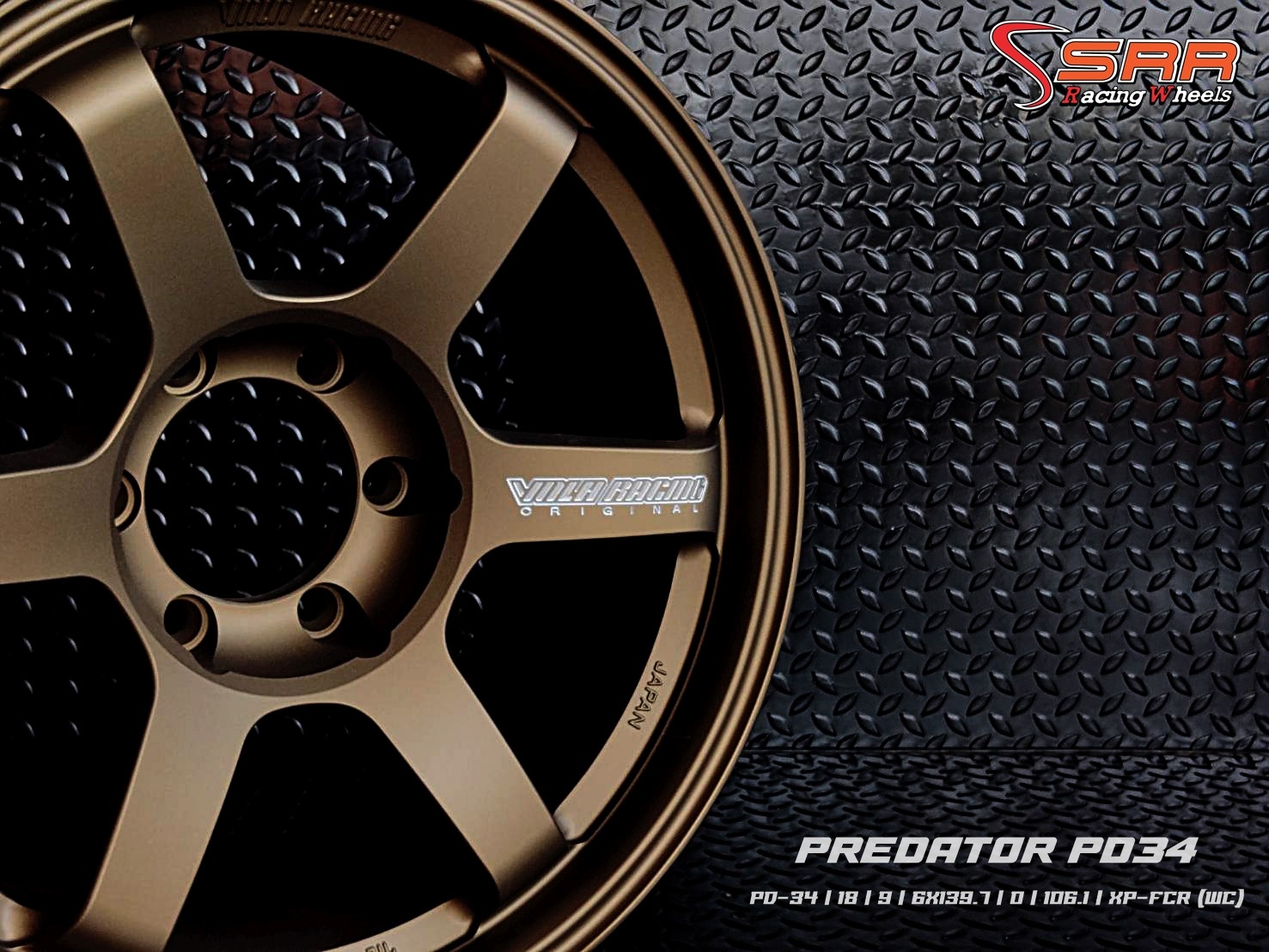 PREDATOR PD-34 TE37 ขอบ18 6H139.7 ET0 XP-XCR (WC)