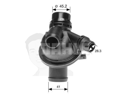 TM 42 103 วาลว์น้ำควบคุมไฟฟ้า BMW N55 / 7 3.0 Active Hybrid (F01), 640i, 740i ปี12 11537605431 (ยี่ห้อ MAHLE)