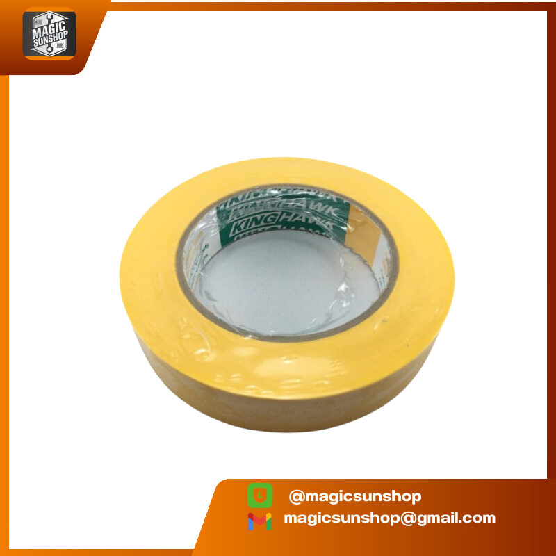905992 KINGHAWK เทปตีเส้นพื้น PVC FLOOR MASKING TAPE 1นิ้ว 24mm x 33mt เหลือง