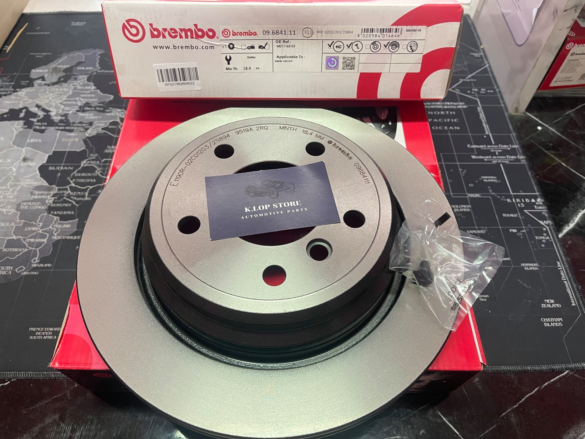 09 6841 11 จานเบรค ล้อ R (ยี่ห้อ BREMBO) รุ่น HC UV BMW ซีรี่ส์ 5 E39 520i 525i ปี1995-2003