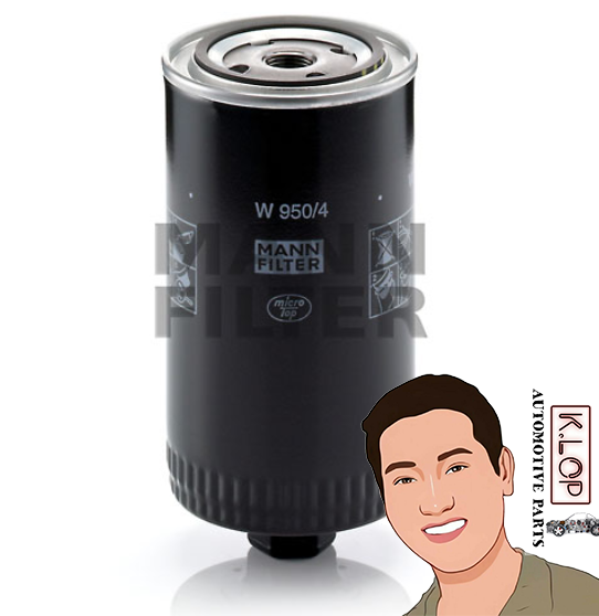 W950/4 ไส้กรองนำมันเครื่อง (VOLVO) 740, 760, 940 I, 940 II, 960 (2.4 TD) (OE : 074 115 561) / TURBO DIESEL : MANN-FILTER แท้นำเข้ายุโรป
