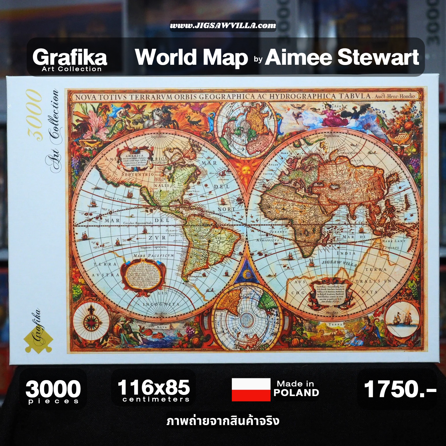 Grafika - World's Map by Aimee Stewart 3000 pcs.