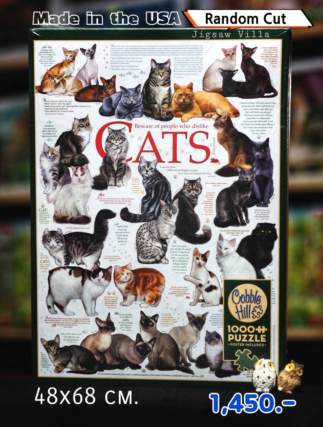 Cobble Hill - Cat Quotes by Lucia Guarnotta (Random Cut) 1000 pcs.