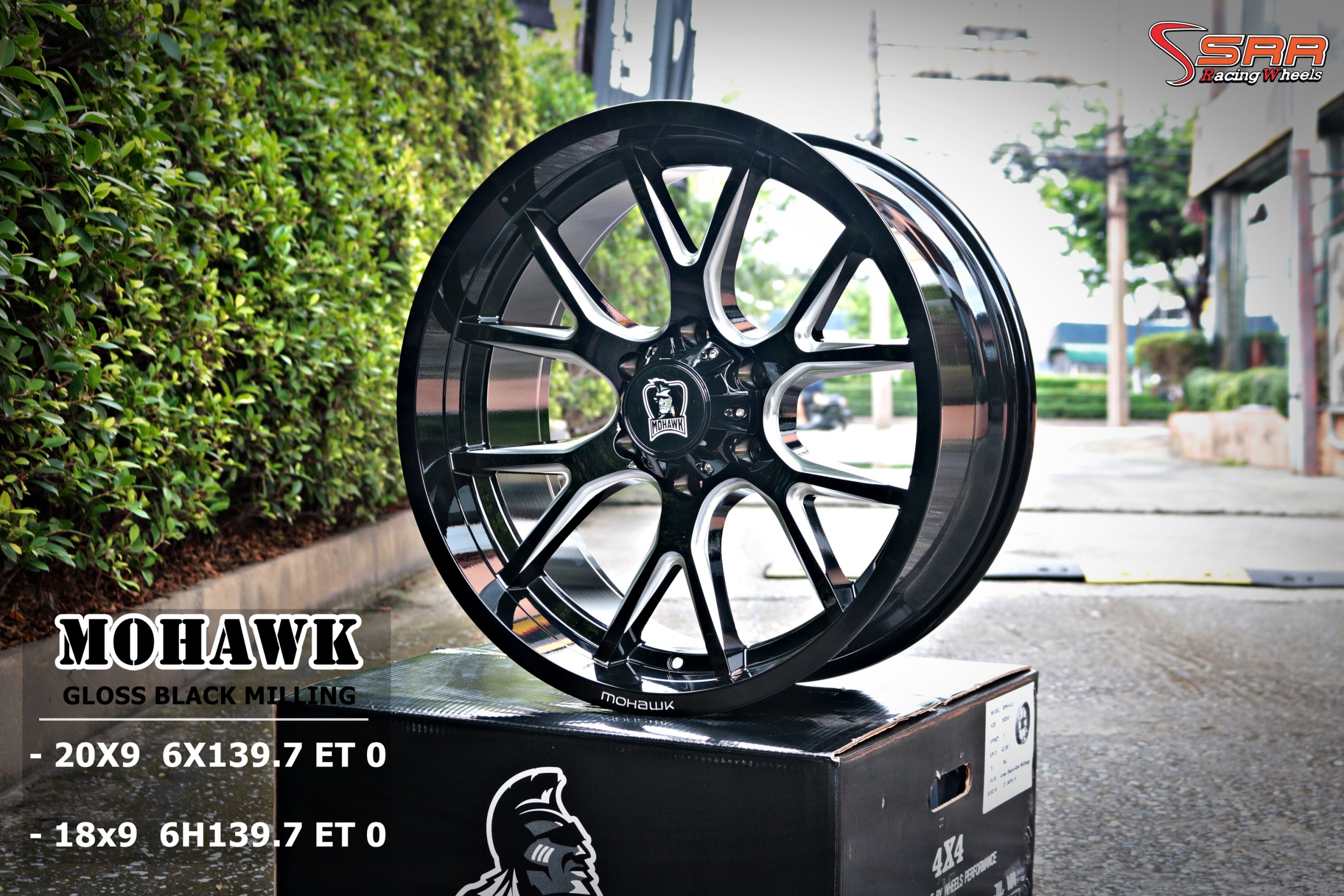 MOHAWK WP910 ขอบ18 และขอบ20 6x139.7 GLOSS BLACK MILLING