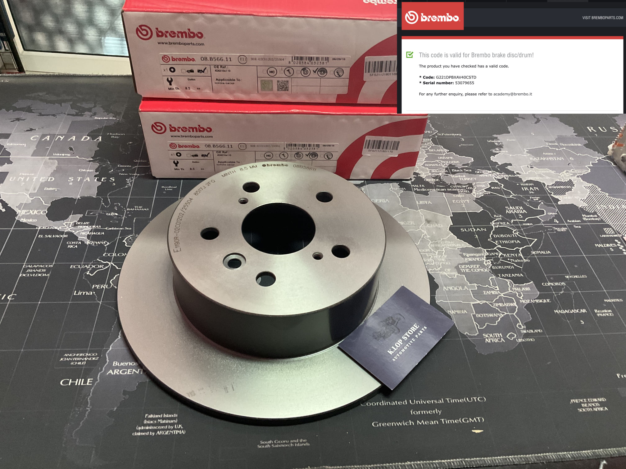 08 B566 11 จานเบรค ล้อ R (ยี่ห้อ BREMBO) รุ่น UV TOYOTA Camry ACV40 2.0 2.4 3.5 Hybrid ปี 2006-2013 /TOYOTA Camry ACV50 2.0 2.5 ปี 2014->/Lexus ES200-350 ASV60