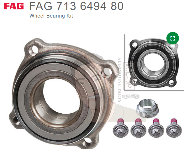 ยี่ห้อ FAG Kit ดุมล้อหลัง BMW E84 Sdrive Xdrive ( 1 ข้าง )