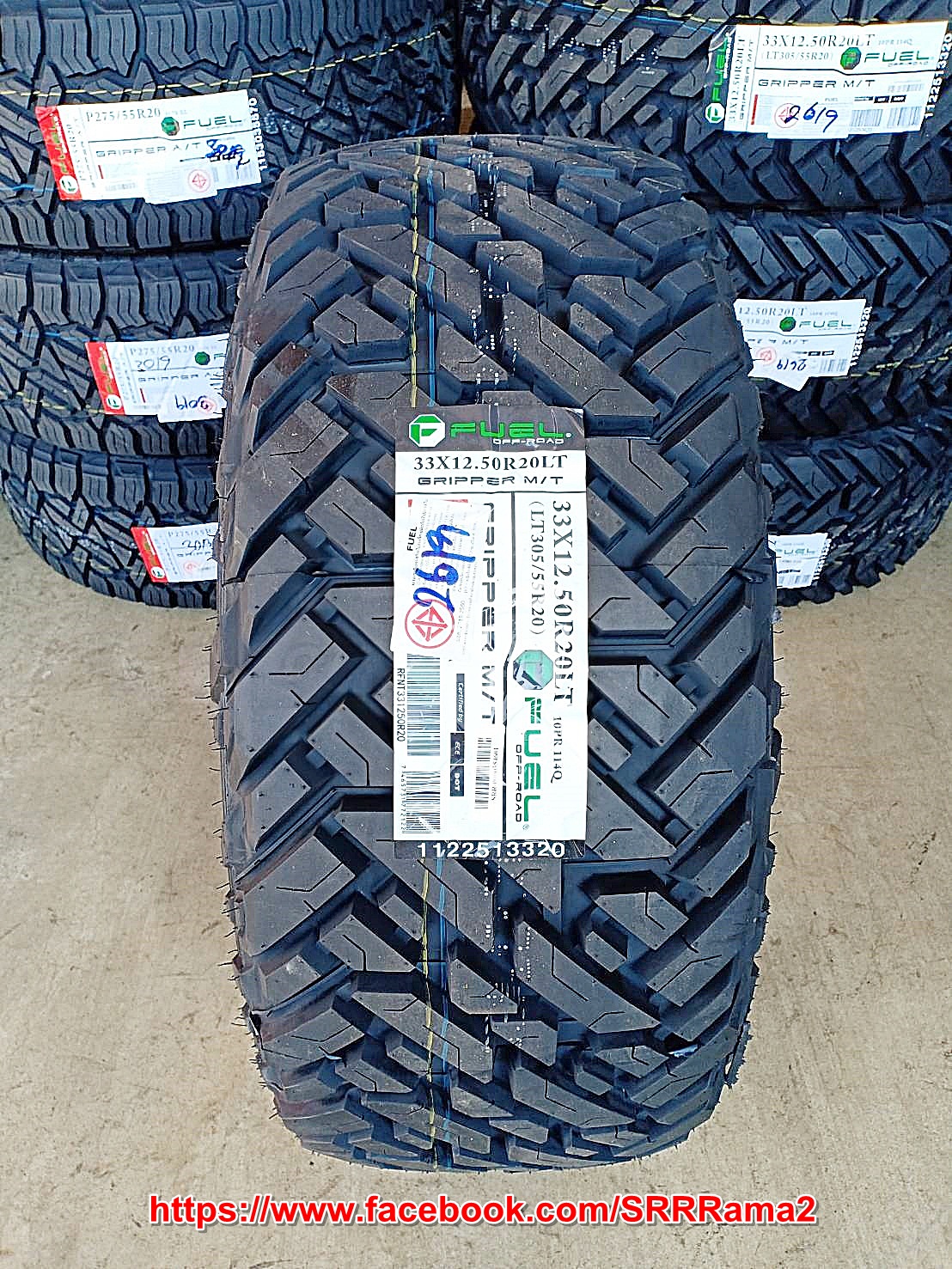 FUEL OFF-ROAD GRIPPER M/T 33x12.5R20 ยางMud-Terrain ราคาพิเศษ