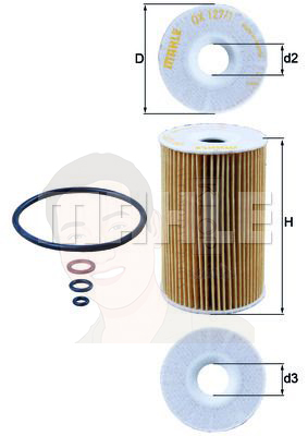 OX 127-1D กรองน้ำมันเครื่อง (BMW M43 / 3 (E36 E46), 5 (E34)
