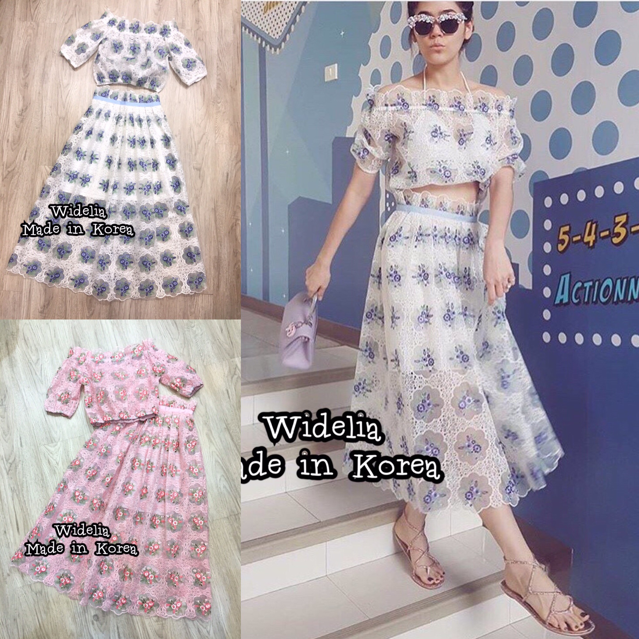 *พร้อมส่ง*KS Set :: เสื้อปาดไหล่ตัวเก๋ จับเย็บสม๊อคย่นเป็นจีบช่วงอก ตัวสั้น