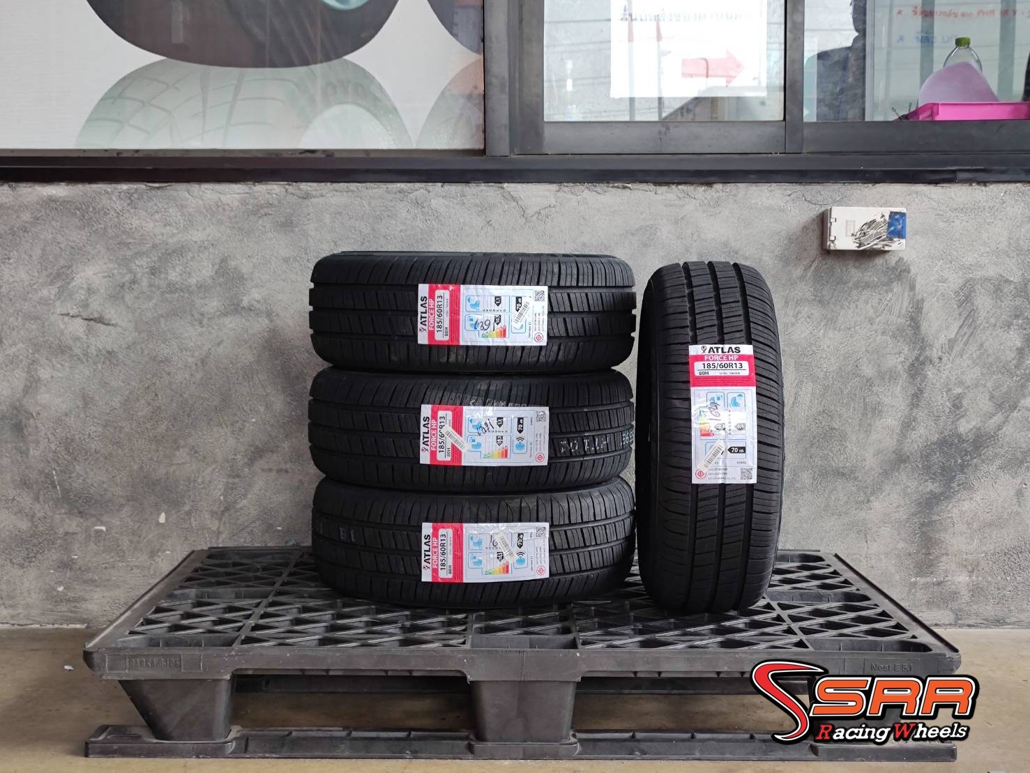 ATLAS FORCE HP 185/60R13 ยางใหม่ปี21 ยางขอบขาว ราคาพิเศษ