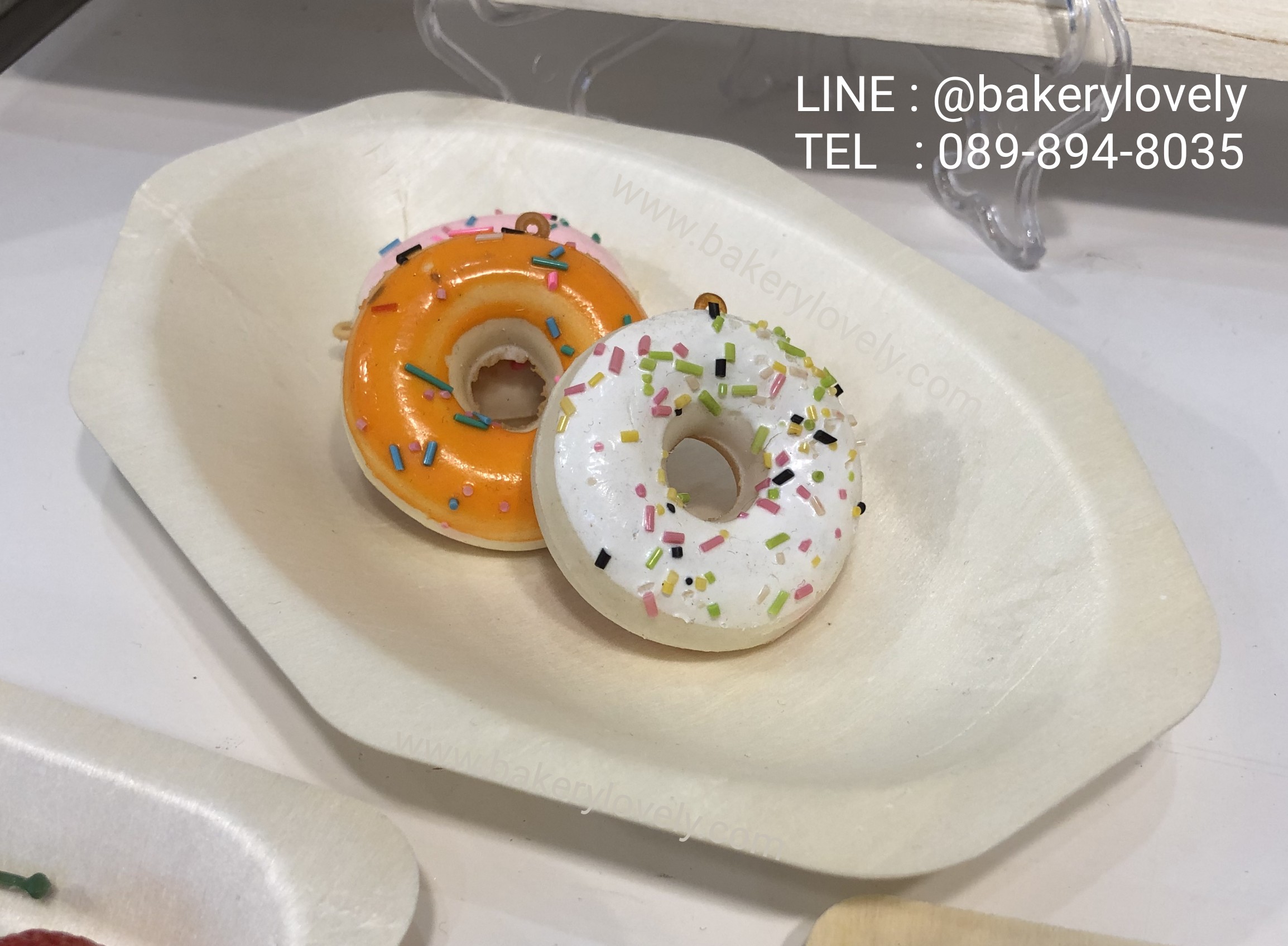 จานไม้ 8 เหลี่ยม 19.5x12.5 cm