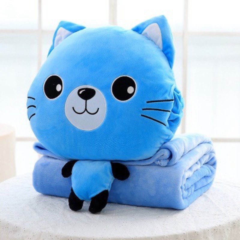 ตุ๊กตาผ้าห่มแมว (คละสี 10 ตัว)
