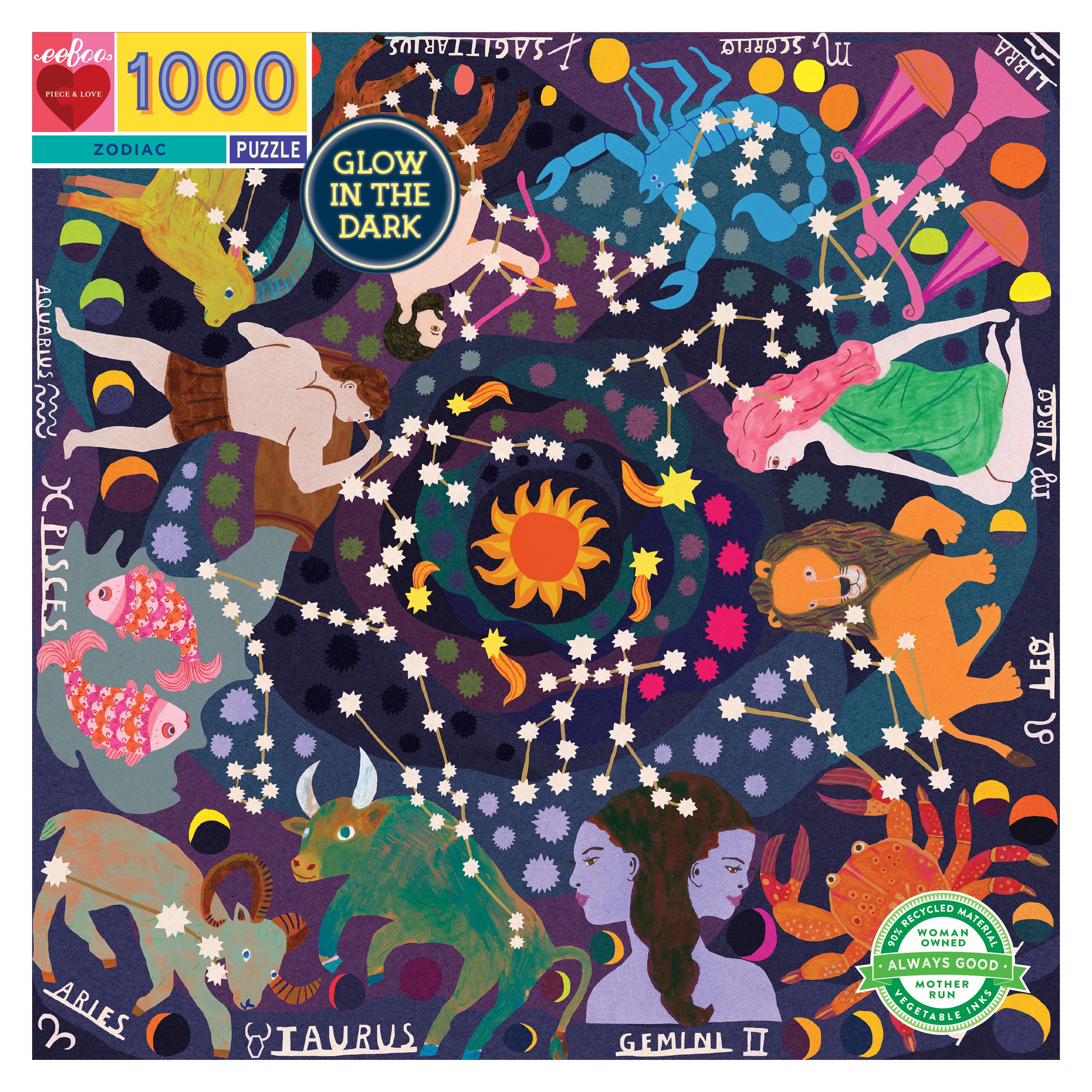 eeBoo - Zodiac (Glow in the Dark) 1000 pcs.