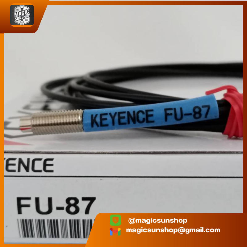 KEYENCE FIBER PHOTOELECTRIC SENSORS FU-87 Cable 2 M.